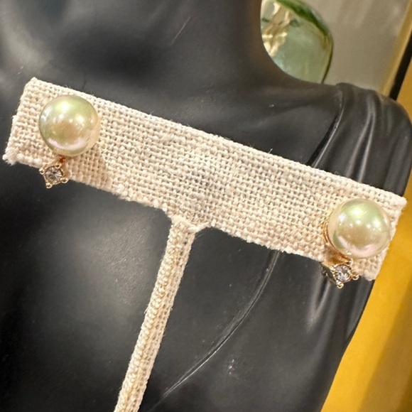 Dior Vintage Pear and Stud Gold Tone Clip On Earrings - Picture 1 of 7